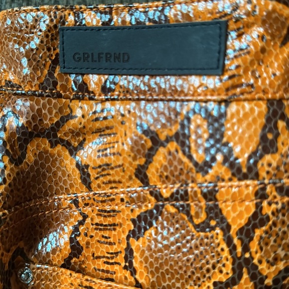 GRLFRND Shiloh Snake Print leather Pants Size 26 NWT $689 - Picture 11 of 12